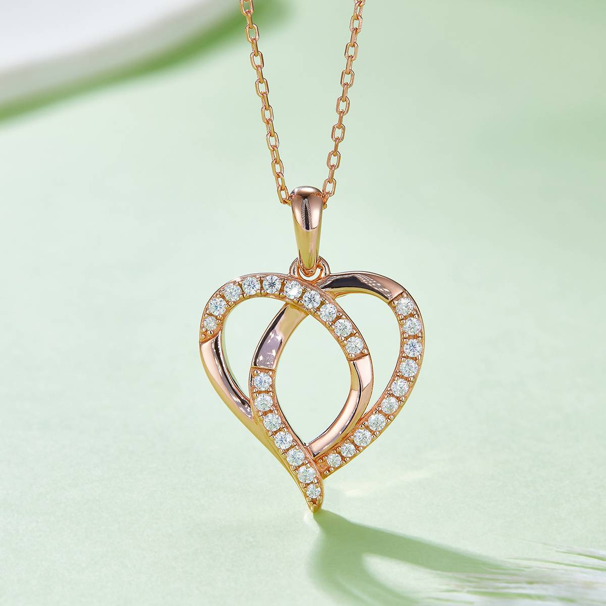 Jiaoxin Love Pendant S925 Silver Moissanite Grade D 0.38CT